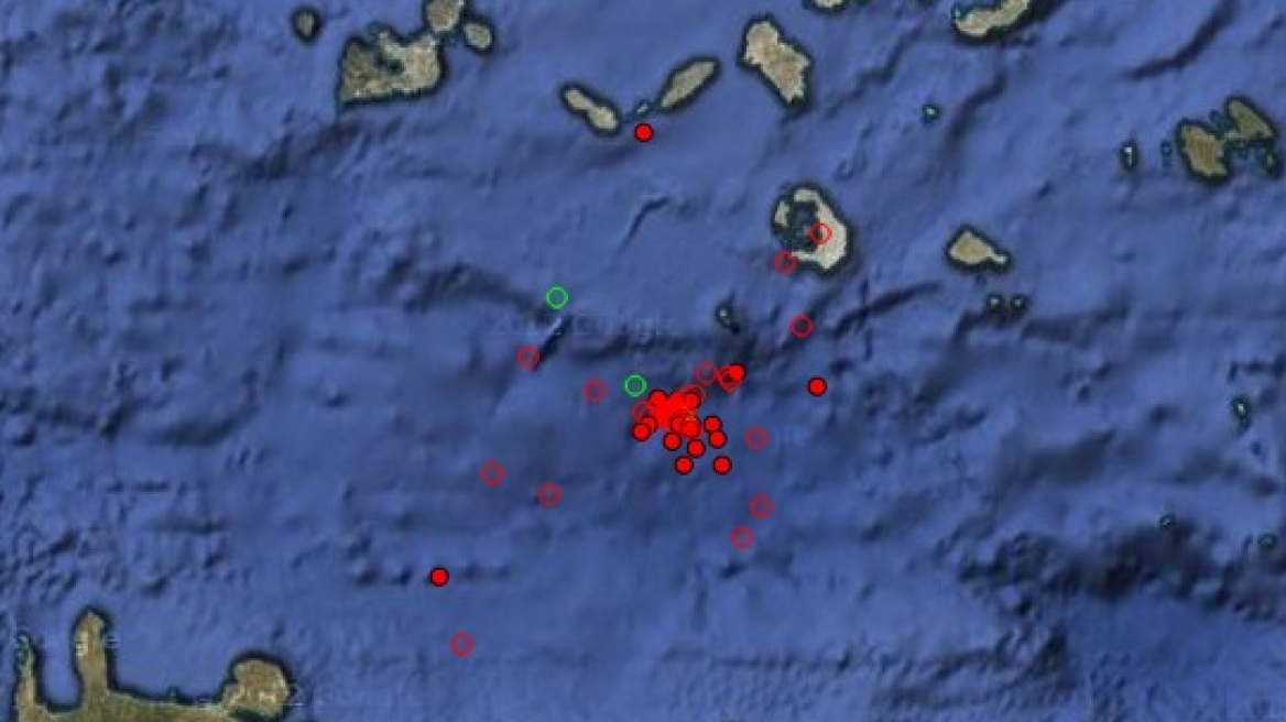 Νέα ισχυρή σεισμική δόνηση ανάμεσα σε Κρήτη και Σαντορίνη